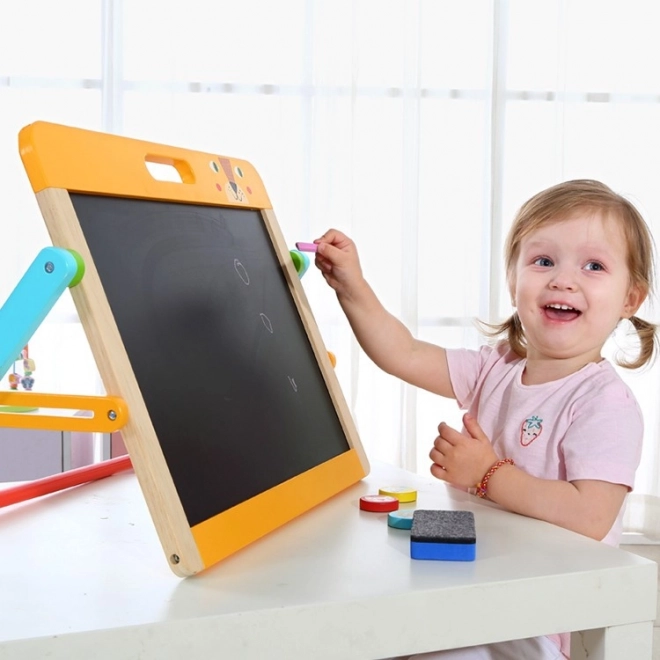 Tooky Toy Magnetisch en Krijt Kinderbord 2-in-1