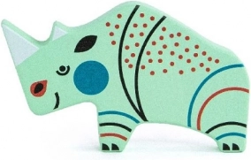 Bajo bedreigde dieren neushoorn – houten figuur