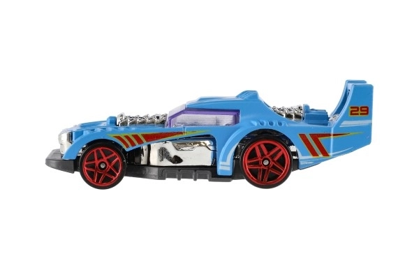 Auto racen 6stks metaal/plastic 8cm vrij rollend in doosje 10,5x27,5x4cm