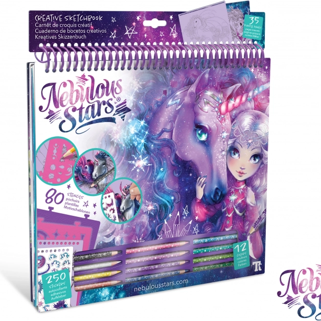 Nebulous Stars kleurboek – paarse creatieve set