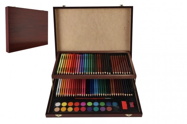 Schilderkist Art box in houten koffer - 91 stuks