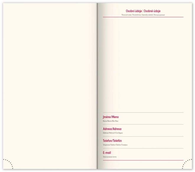 NOTIQUE Zakagenda Diario 2025, roze, 9 x 15,5 cm
