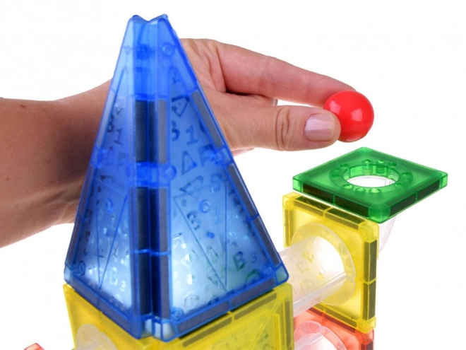 Magnetische bouwset knikkerbaan ZA4719 - 123 onderdelen