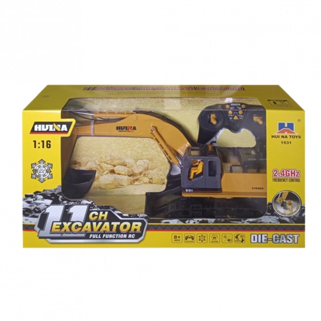 Op afstand bestuurbare rups graafmachine Huina met draaibare cabine 1:16