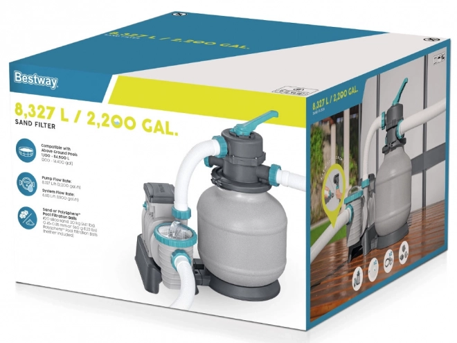 Bestway Zandfilterpomp voor Zwembad Capaciteit 8327 l/u