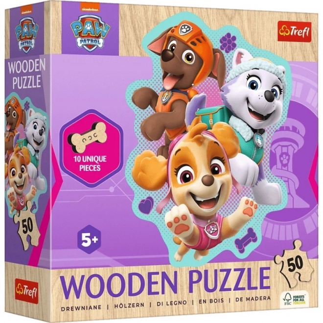 Houten puzzel Paw Patrol 50 stukjes