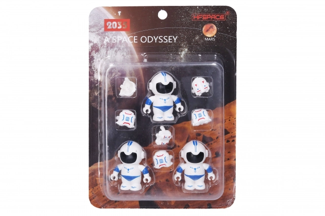 Astronauten 3 figuren 6 cm