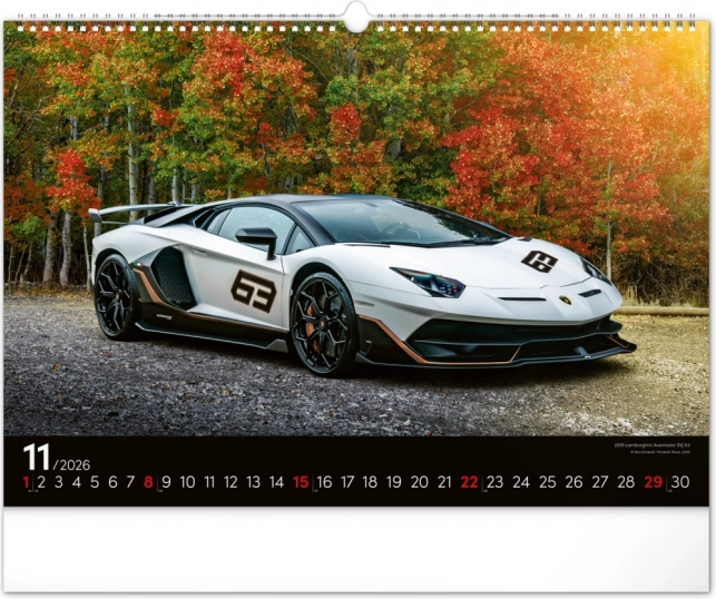 Muurkalender Snelle Auto's 2026
