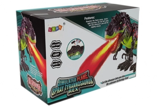 Batterij Dinosauruseieren Leggen Brandend Vuur Stoom Groen