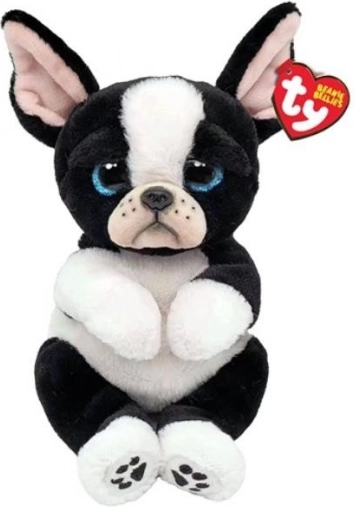 Pluchen hond TY Beanie Bellies zwart-wit 24 cm