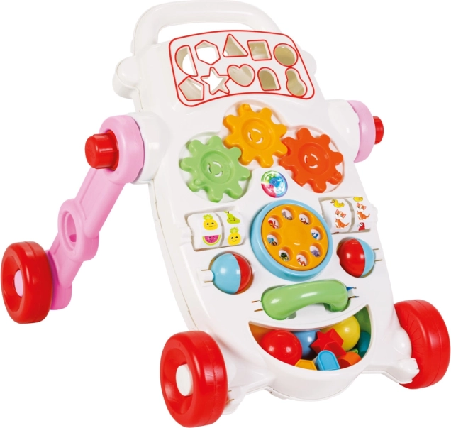 Interactieve roze looptrainer voor kinderen