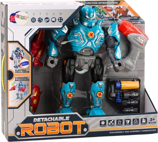 Beweeglijke robot met aandrijving uit kinderboormachine
