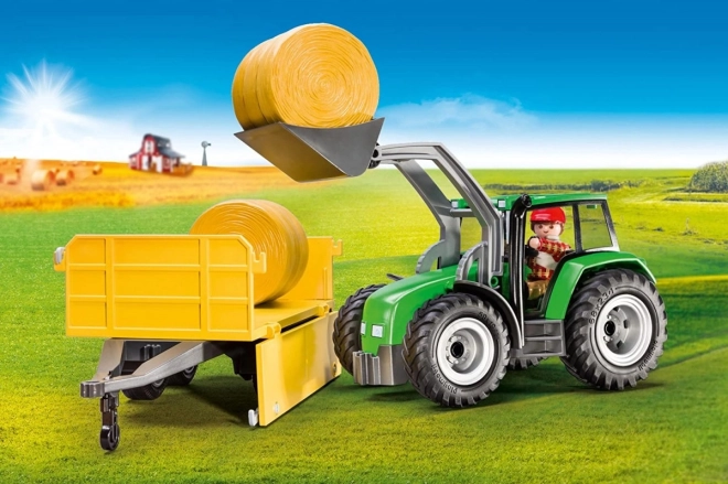 Set landfiguren 9317 Tractor met aanhanger