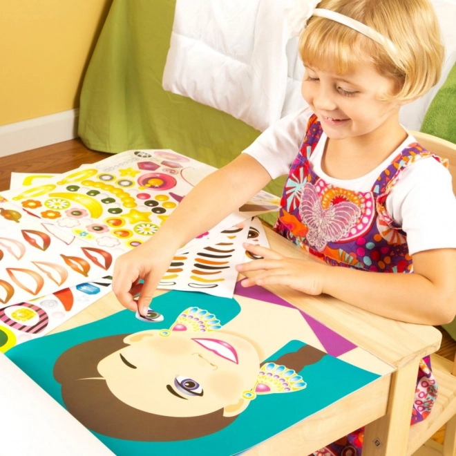 Stickervel set voor meisjes - Gezichten