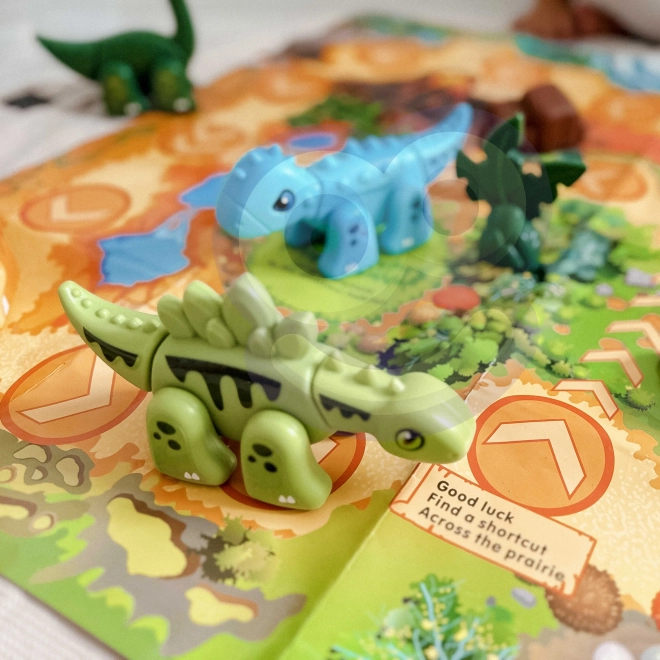 Constructieset Dinosauriërs 2in1 bordspel