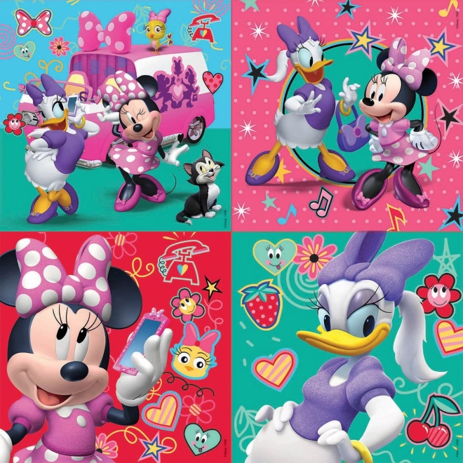 EDUCA puzzel in koffertje Minnie en Daisy 4in1 voor kinderen