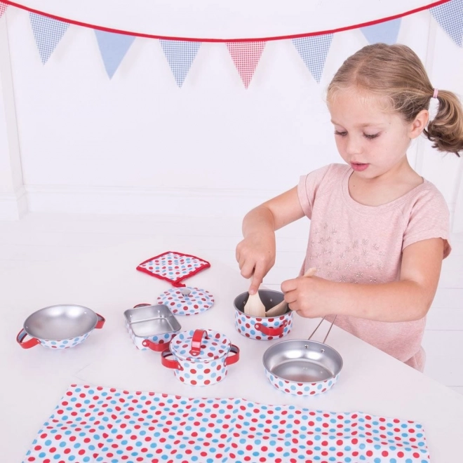 Bigjigs Toys Servieset met stippen