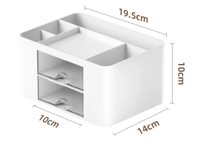 Organizer voor bureau met witte lades