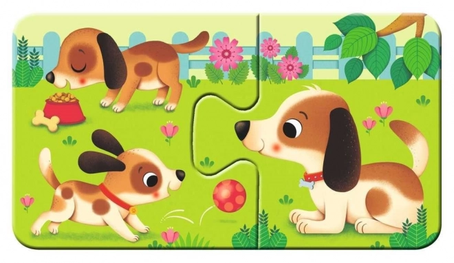 RAVENSBURGER Mijn eerste puzzel – dieren en hun jongen, 9×2 stukjes