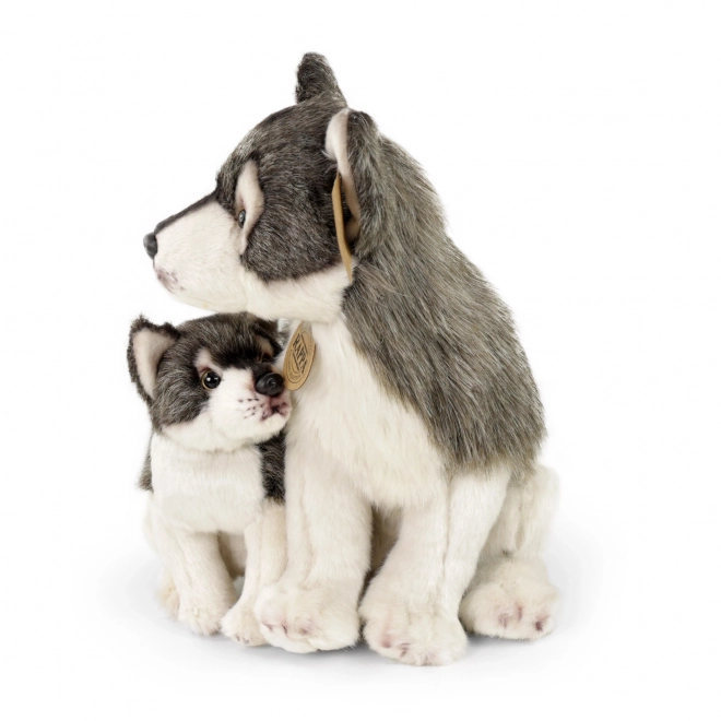 Rappa Pluche wolf met pup 27cm ECO-VRIENDELIJK