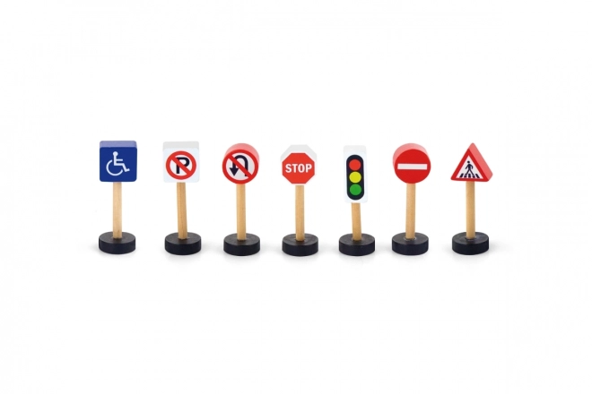 Houten verkeersborden