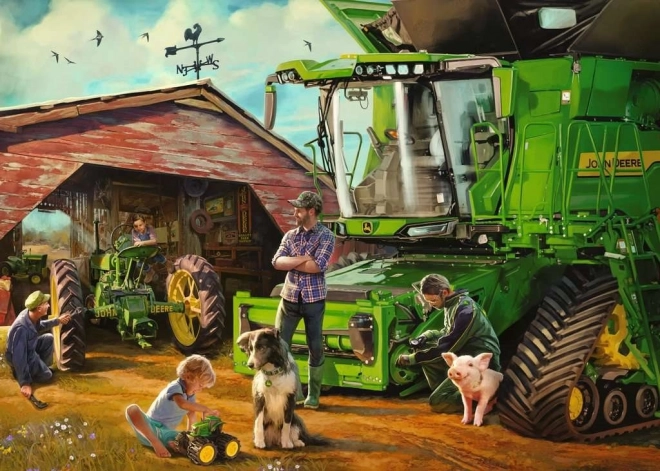 RAVENSBURGER-puzzel John Deer toen en nu 1000 stukjes