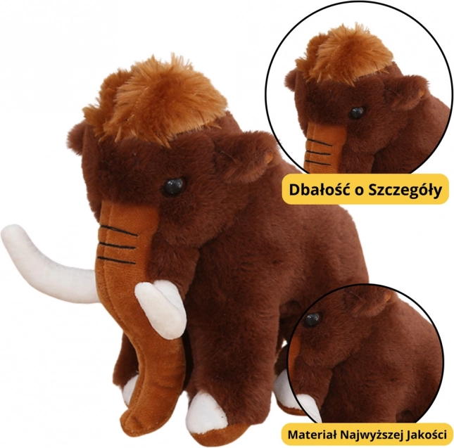 Pluchen mammoet bruin 20 cm