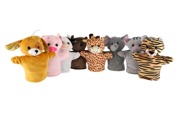 Pluchen handpop dier 24 cm