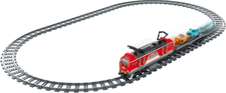 iM.Master bouwset rode trein met auto’s 53,6 × 12 × 6 cm
