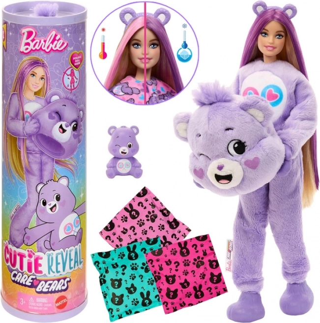 Barbie Cutie Reveal CARE BEARS – Teder Hart paarse beer