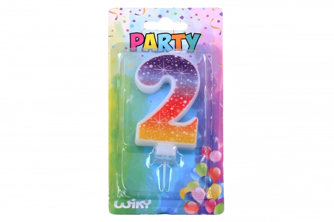 Feest kaars nummer 2 Sterren