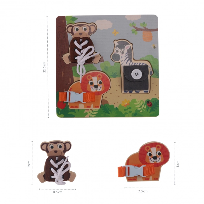 Houten Montessori safari puzzel voor kinderen