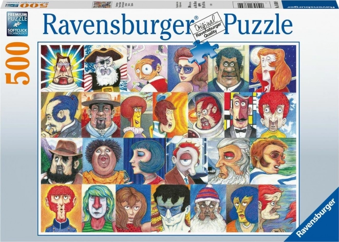 Ravensburger puzzel alfabet in gezichten 500 stukjes