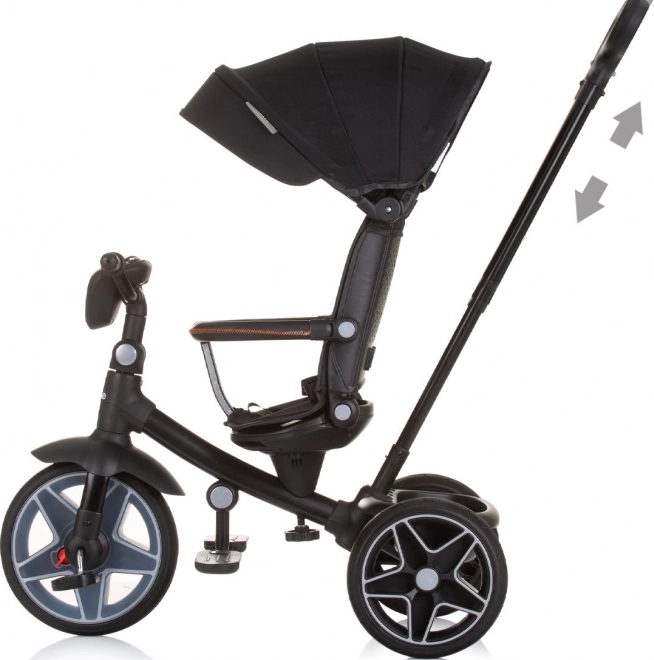 Chipolino driewieler met kap en muziekbox Derby 2-in-1 Obsidian