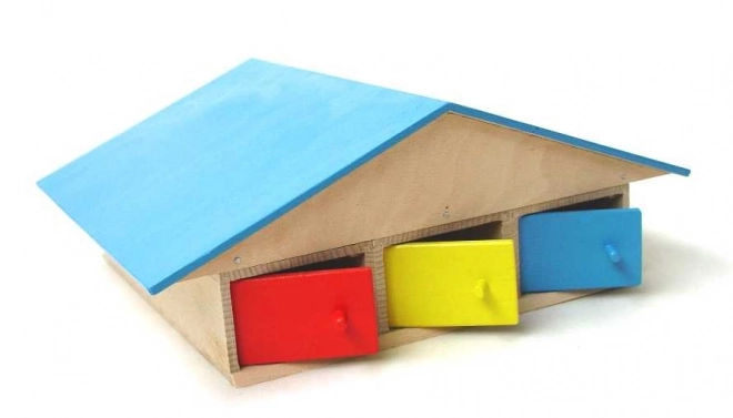 Houten garage voor 6 auto's