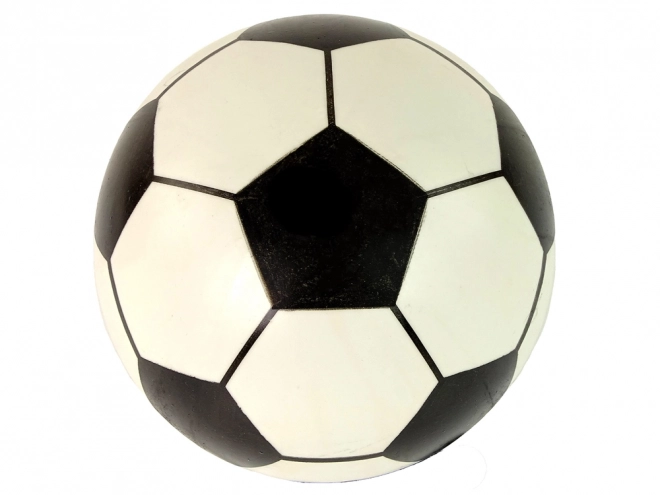 Witte zwarte rubberen bal groot 23 cm licht