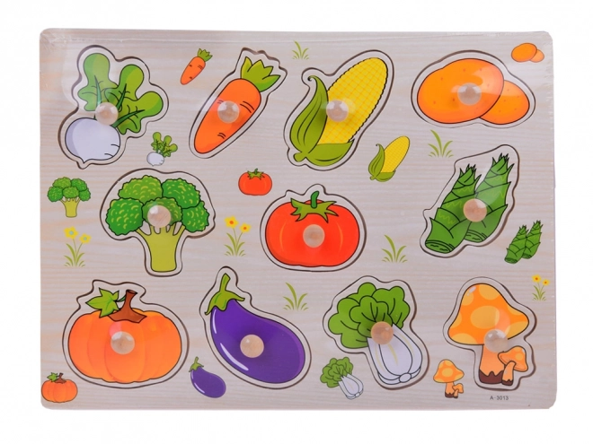 Educatieve houten puzzel groenten match 11ele ZA5258