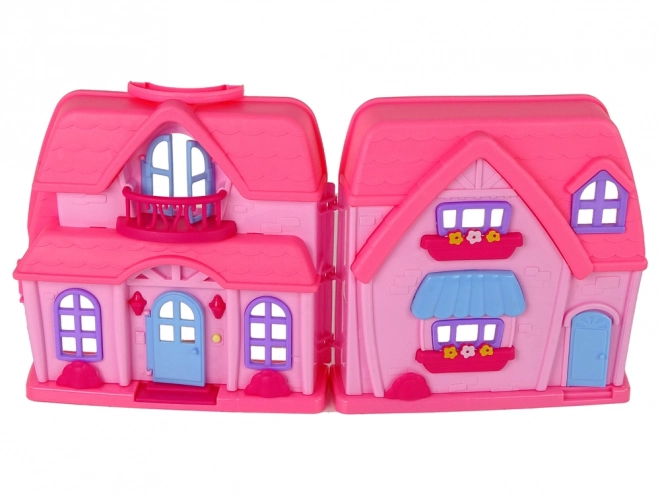 Villa Set met Verlichting Plastic Roze
