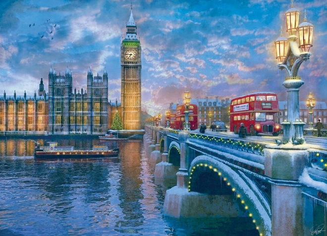 Puzzel Kerstavond in Londen 1000 stukjes
