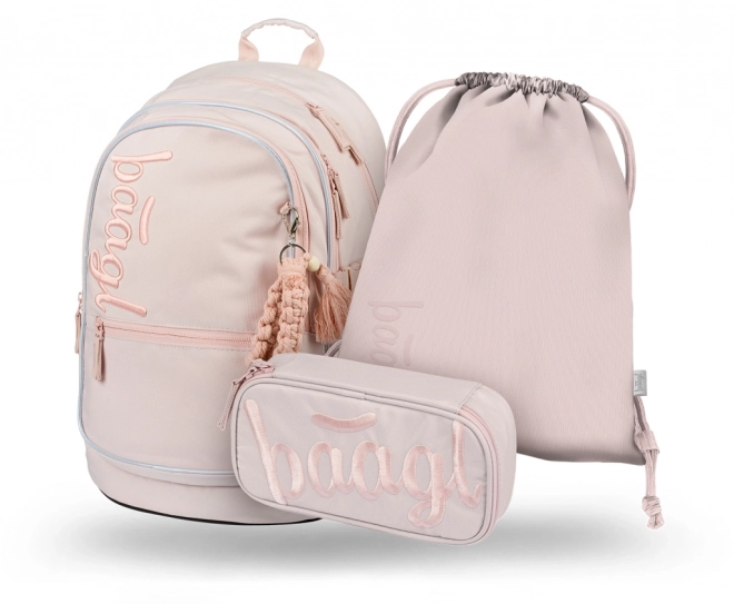 BAAGL 3 SET Core Creamy: rugzak, etui, zak