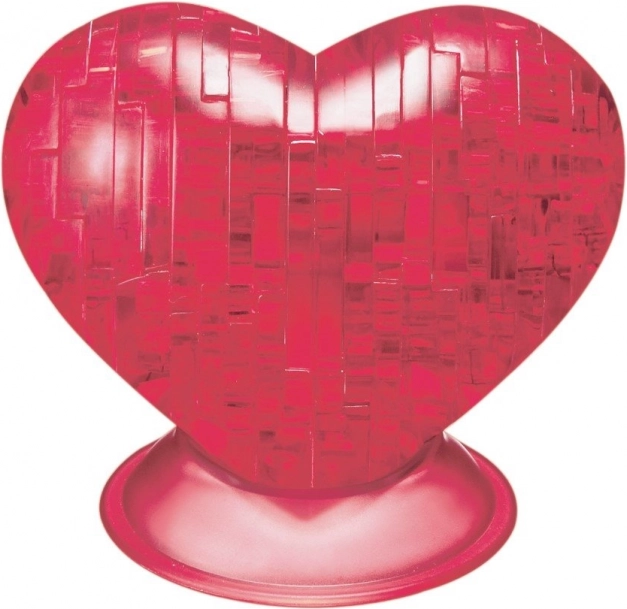 3D Crystal Puzzle rood hart 46 stukjes