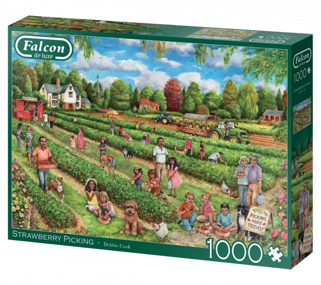 Falcon Puzzel Aardbeien Plukken 1000 stukjes