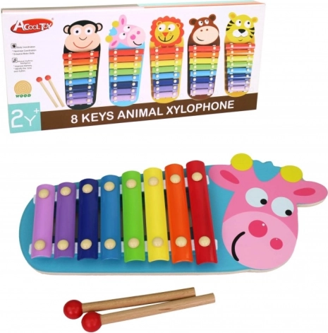Houten xylofoon voor kinderen, 34 cm