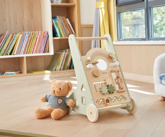 PolarB olijfkleurige educatieve loopwagen