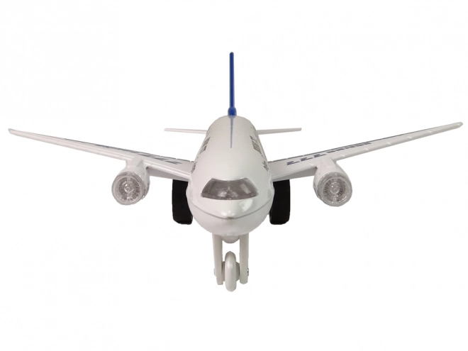 Privé vliegtuig Boeing 777 White Powered Lights Sounds