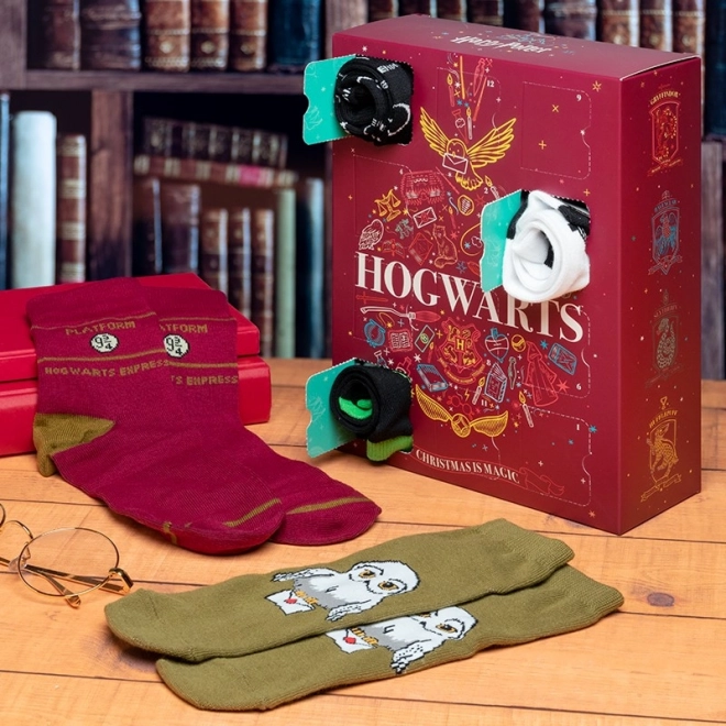 Adventskalender HARRY POTTER – sokken, 12 paar (maat 36–41)