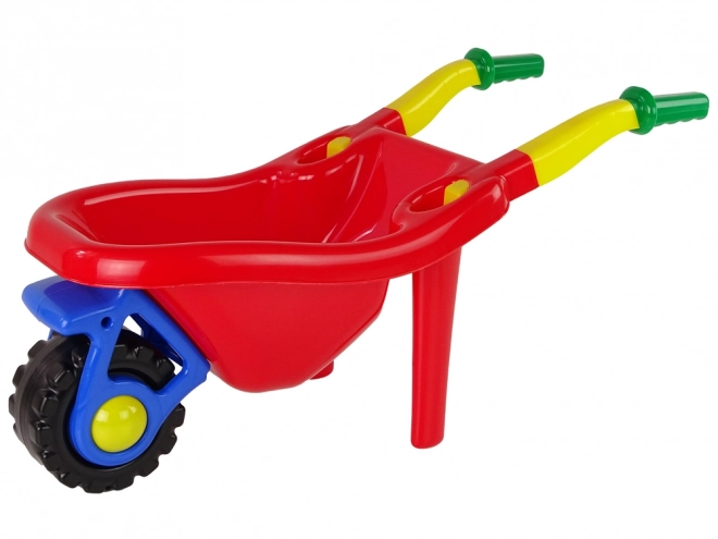 Grote Kleurrijke Tuin Kruiwagen Rood