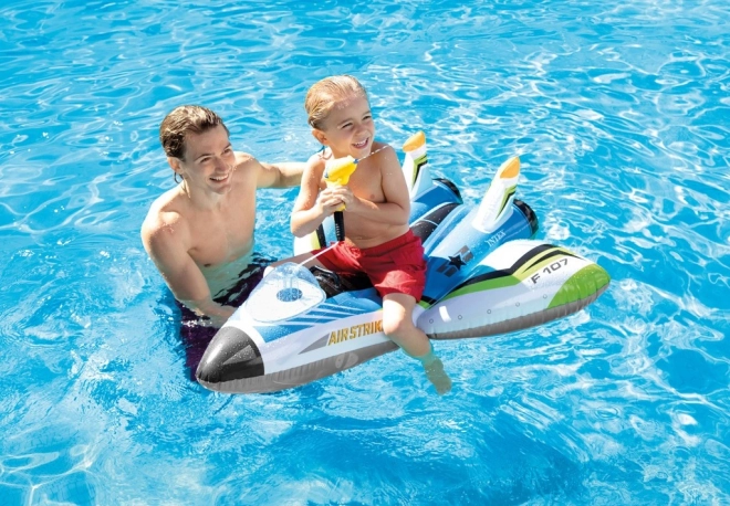Opblaasbare vliegtuig met waterkanon, groen INTEX 57536