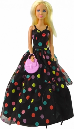 Elegante gestipte jurk en modieuze accessoires