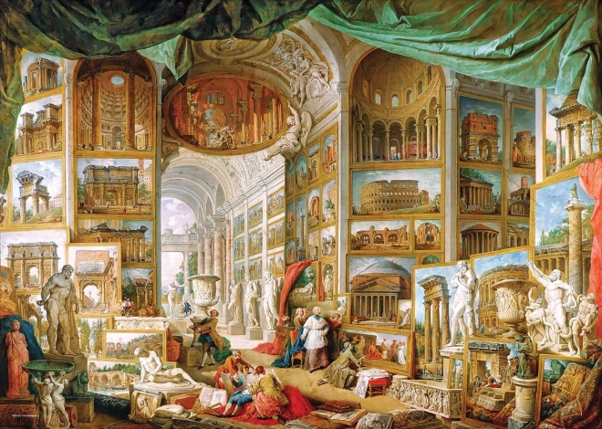 Eurographics puzzel Galerie met uitzichten op het moderne Rome 1000 stukjes